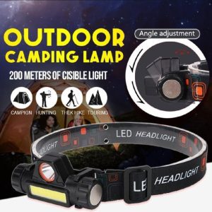 Rechargeable LED Headlight with Adjustable Angle & Type-C Charging