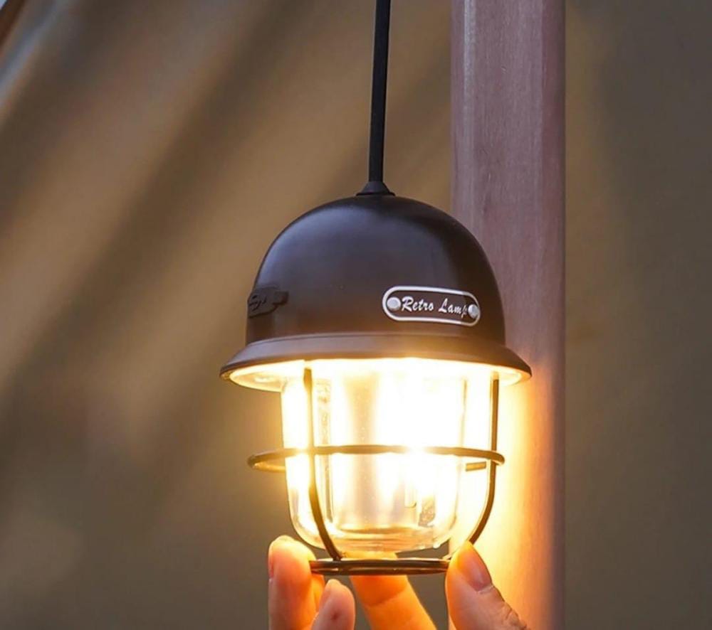 LED Camping Lantern 200LM Rechargeable Light, Yellow