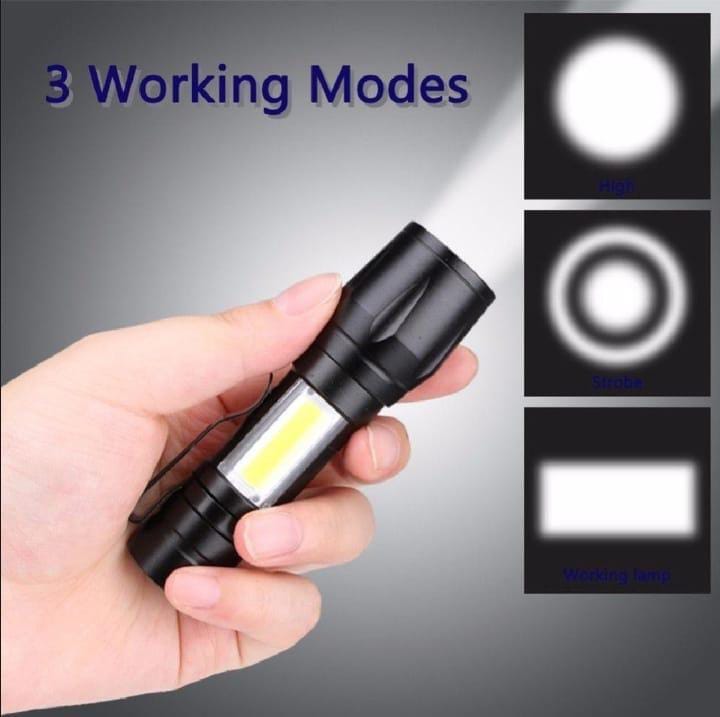 Zoomable Rechargeable LED Torch Light
