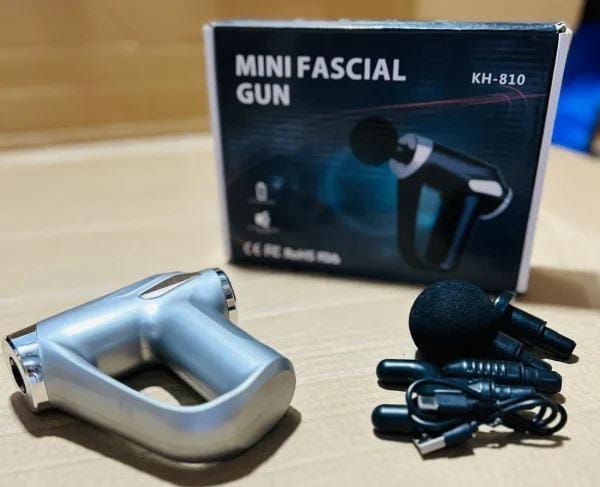 Kh-810 Mini Massager Gun with Attachments - 1 Pcs